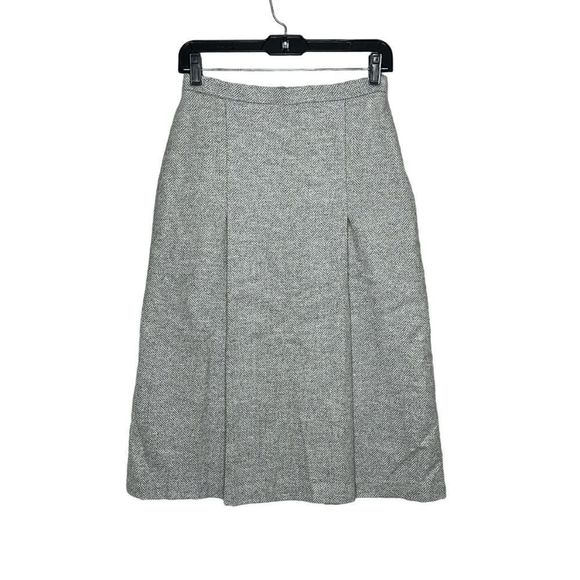 Calder Moor Dresses & Skirts - Vintage Calder Moor Womens Gray Pleated Pure Wool Skirt Size 0